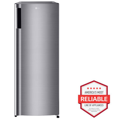 LG 21" 5.8 Cu. Ft. Upright Freezer with Digital Control - Platinum Silver | LROFC0605V
