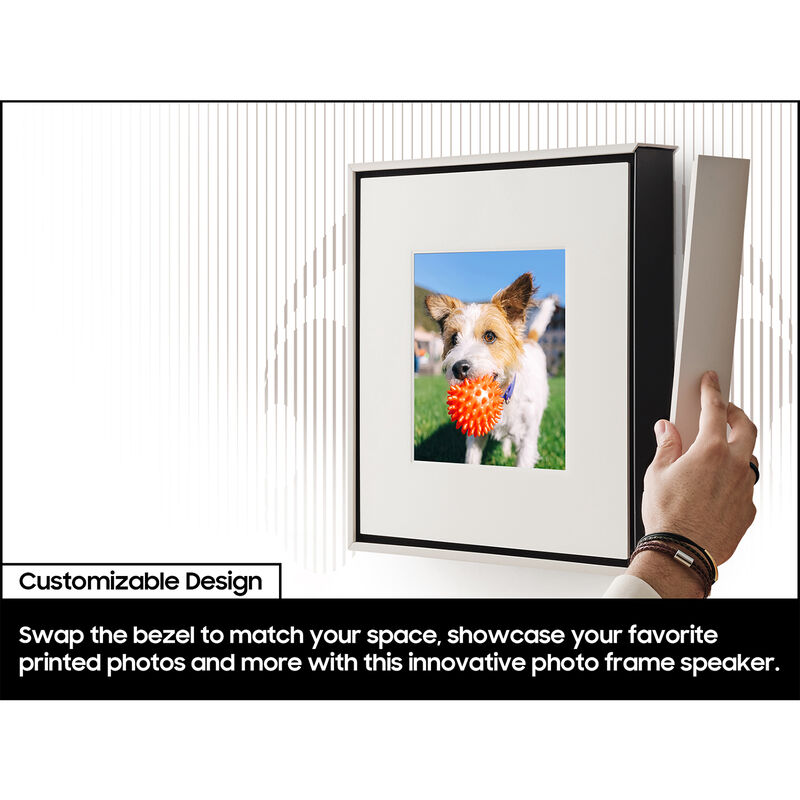 Samsung Music Frame Design Dolby ATMOS Wireless Smart Speaker - Black, , hires