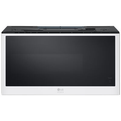 LG Studio 30 in. 1.7 cu. ft. Over-the-Range Smart Microwave with 10 Power Levels, 300 CFM & Sensor Cooking Controls - Essence White | MHES1738N