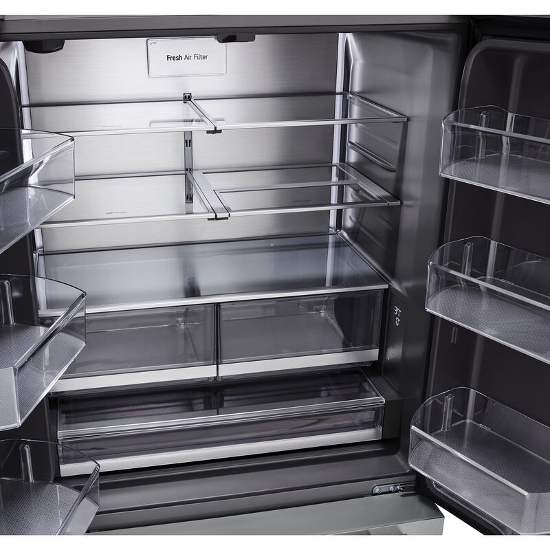 LG Studio 36 in. 26.5 cu. ft. Smart Counter Depth French Door Refrigerator with Internal Water Dispenser - PrintProof Stainless Steel, PrintProof Stainless Steel, hires