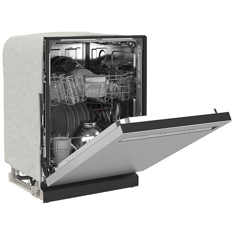 KitchenAid 24 in. Front Control Dishwasher with 47 dBa Sound Level & Pocket - Stainless Steel, Stainless Steel, hires