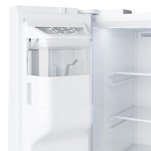 GE 36 in. 27.9 cu. ft. Side-by-Side Refrigerator with Ice & Water Dispenser - White, White, hires