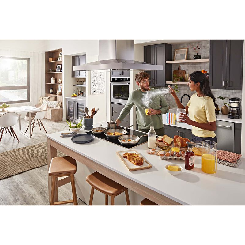 KitchenAid 36 in. Convertible Chimney Style Range Hood with 585 CFM, 3 Fan Speeds , 4 LED & 2 Halogen Lights - Stainless Steel, Stainless Steel, hires