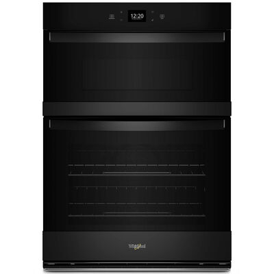 Whirlpool 27 in. 5.7 cu. ft. Smart Electric Microwave/Wall Oven Combo with Standard Convection & Sensor Cooking - Black | WOEC5027LB