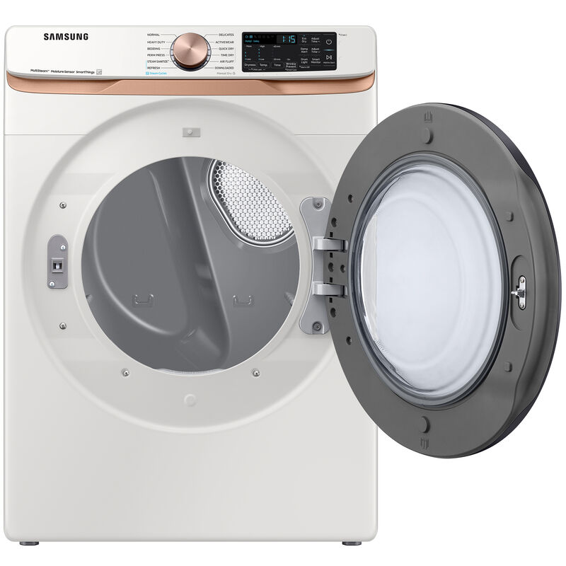 Samsung 27 in. 7.5 cu. ft. Smart Stackable Gas Dryer with Sanitize+, Steam Cycle & Sensor Dry - Ivory, Ivory, hires