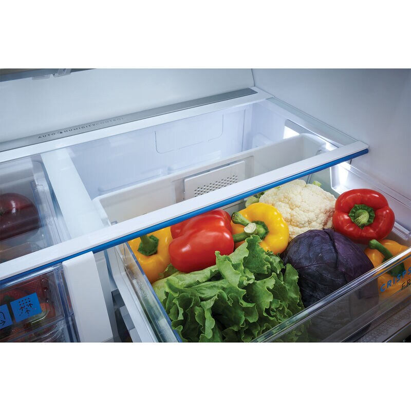 Frigidaire Gallery 36 in. 21.5 cu. ft. Counter Depth 4-Door French Door Refrigerator with Ice & Water Dispenser - Black Stainless, Black Stainless, hires