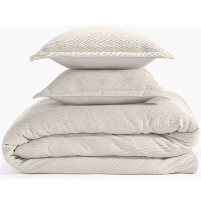 BEDGEAR Performance Duvet & 2pc Sham Set, Arrowhead, Cream, King | BGB035260