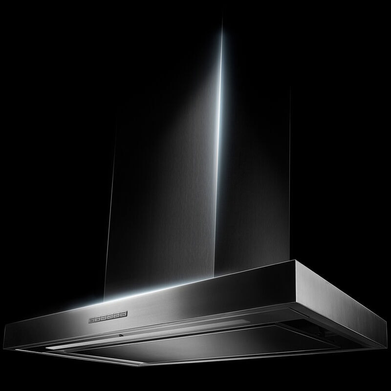 JennAir 30 in. Convertible Chimney Style Range Hood with 585 CFM, 3 Fan Speeds & 1 LED Light - Stainless Steel, , hires