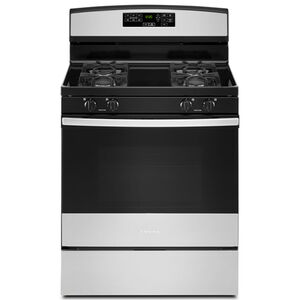 Amana 30 in. 5.0 cu. ft. Gas Range with 4 Sealed Burners - Stainless Steel, , hires