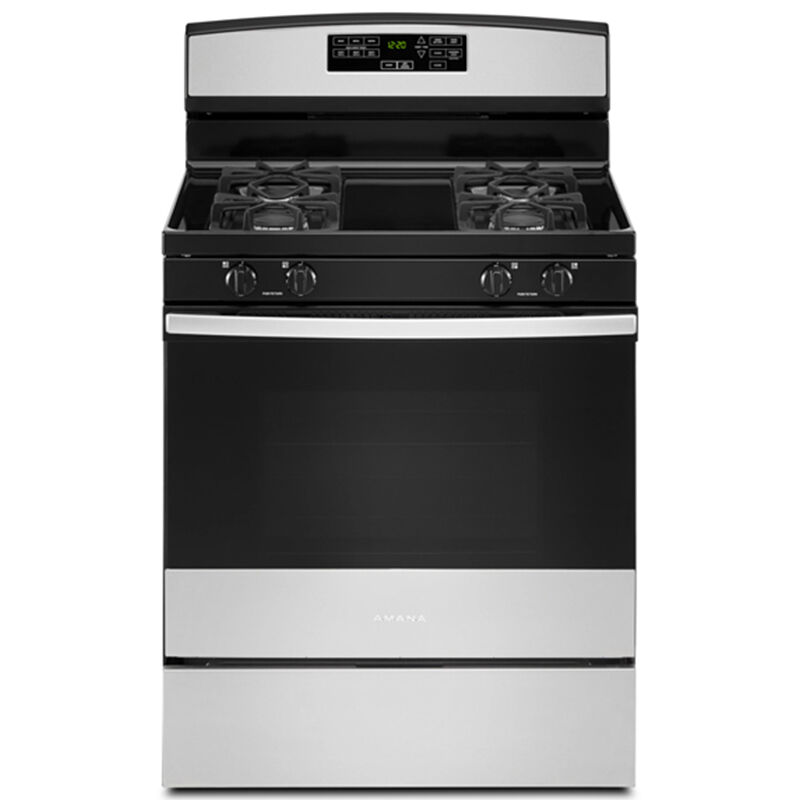 Amana 30 in. 5.0 cu. ft. Gas Range with 4 Sealed Burners - Stainless Steel, , hires