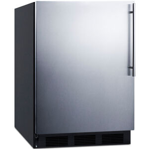 Summit 24 in. 5.1 cu. ft. Undercounter Refrigerator with Freezer Compartment - Stainless Steel, , hires