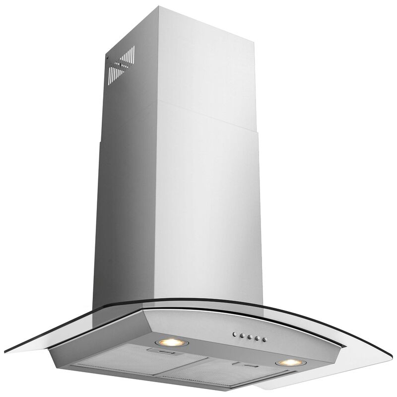 Frigidaire 30 in. Ducted Chimney Style Range Hood with 340 CFM, 3 Fan Speeds & 2 LED Lights - Stainless Steel, , hires