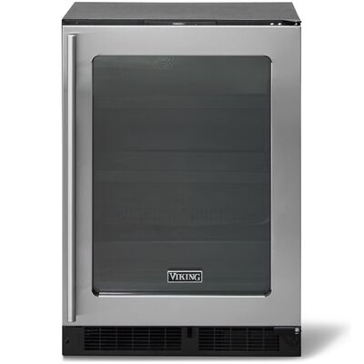 Viking 5 Series 24 in. Built-In/Freestanding 5.5 cu. ft. Compact Beverage Center with Pull-Out Shelves & Digital Control - Custom Panel Ready | VBFBU1242G