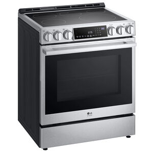LG InstaView 30 in. 6.3 cu. ft. Smart Air Fry True European Convection Slide-In Electric Range with Radiant Burners - Stainless Steel, , hires