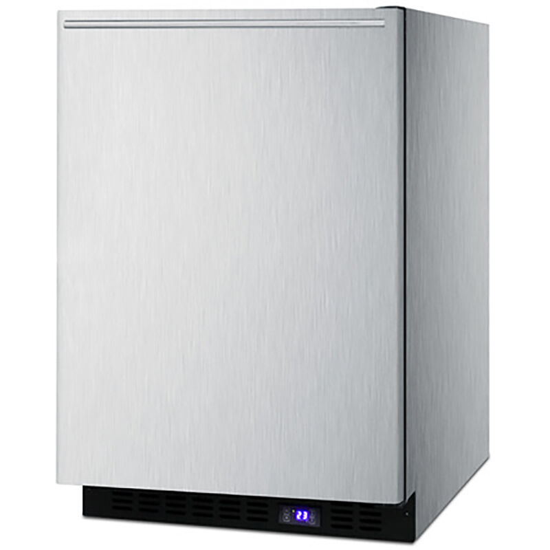 Summit 24" 4.7 Cu. Ft. Built-In or Freestanding Upright Compact Freezer with Adjustable Shelves & Digital Control - Stainless Steel, , hires