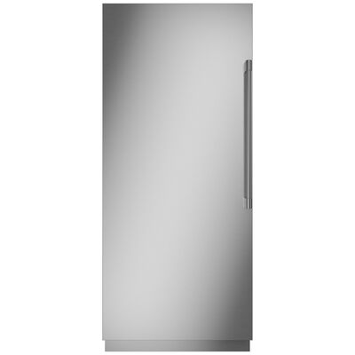 Monogram 36 in. 21.2 cu. ft. Left Hinged Built-In Smart Upright Freezer with Ice-Maker & Adjustable Shelves - Custom Panel Ready | ZIF361NPRII