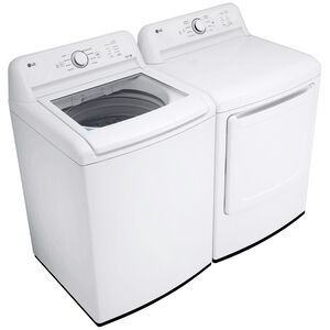 LG 27 in. 4.3 cu. ft. Top Load Washer with True Balance Anti-Vibration System & SlamProof Glass Lid - White, , hires