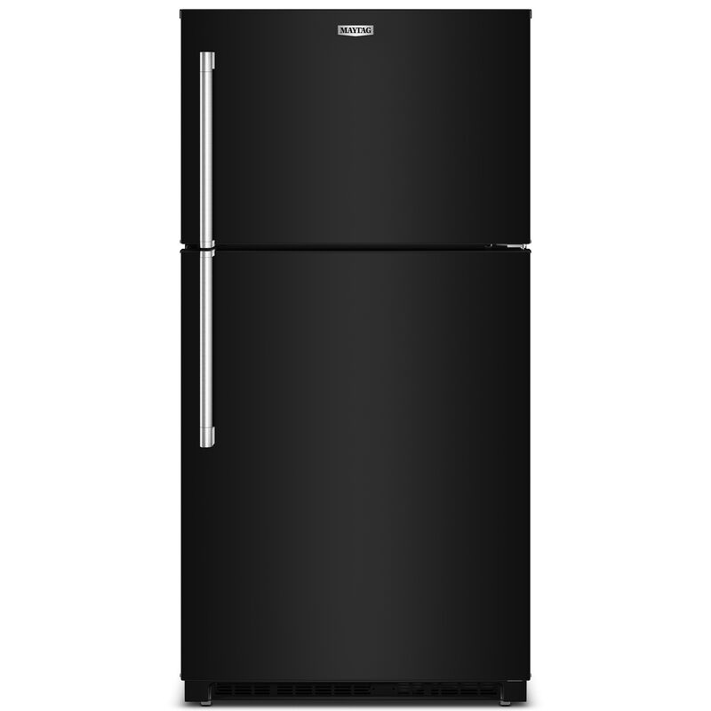 Maytag 33 in. 21.3 cu. ft. Garage-Ready Top Freezer Refrigerator - Black, Black, hires