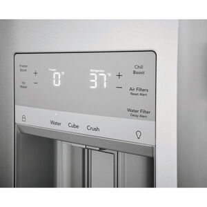 Frigidaire Gallery 36 in. 26.3 cu. ft. 4-Door French Door Refrigerator with Ice & Water Dispenser - Stainless Steel, , hires
