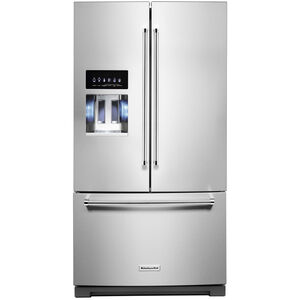 KitchenAid 36 in. 27.0 cu. ft. French Door Refrigerator with External Ice & Water Dispenser - Stainless Steel with PrintShield Finish, Stainless Steel with PrintShield Finish, hires