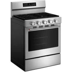 KitchenAid 30 in. 5.0 cu. ft. Smart Air-Fry True European Convection Gas Range with 5 Sealed Burners - Stainless Steel with PrintShield Finish, , hires