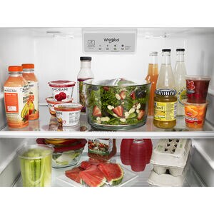 Whirlpool 28 in. 18 cu. ft. Top Freezer Refrigerator - Metallic Steel, Metallic Steel, hires