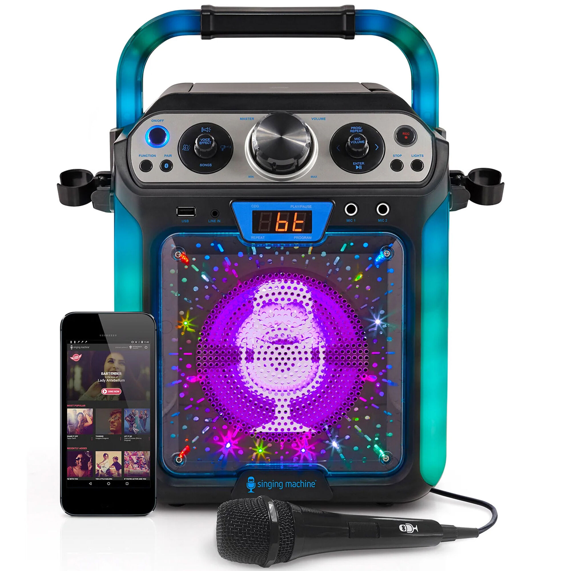 Singing Machine Groove Cube Hype Bluetooth, Stand Alone Karaoke