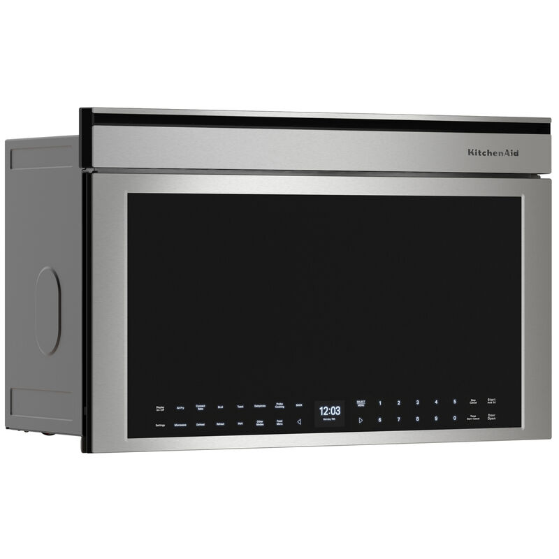 KitchenAid 30 in. 1.1 cu. ft. 950W Smart Built-In Microwave with Convection & Sensor Cooking - Stainless Steel with PrintShield Finish, , hires