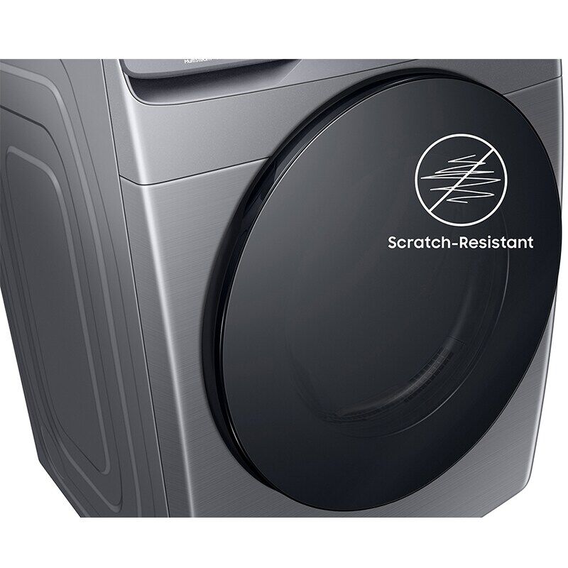 Samsung 27 in. 7.5 cu. ft. Smart Stackable Gas Dryer with Sanitize+, Steam Cycle & Sensor Dry - Platinum, Platinum, hires