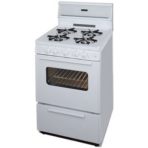 Premier 24 in. 2.9 cu. ft. Gas Range with Open Burners - White, , hires