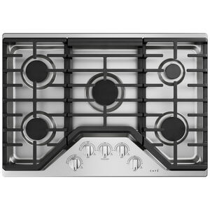Cafe 30 in. 5-Burner Natural Gas Cooktop with Simmer Burner & Power Burner - Stainless Steel, , hires
