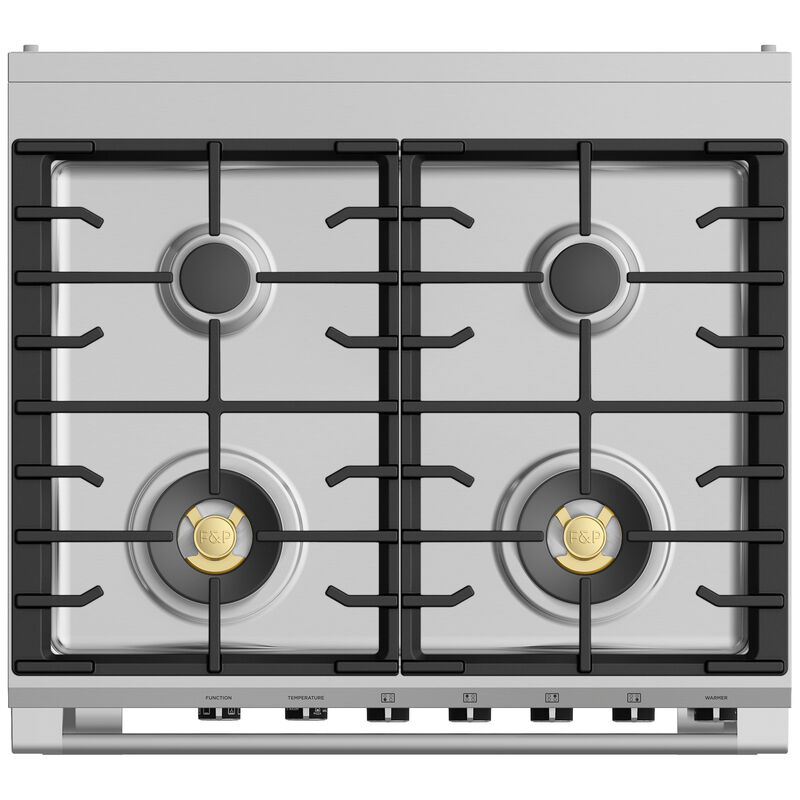 Fisher & Paykel Series 9 Classic 30 in. 3.5 cu. ft. True European Convection Dual Fuel Range with 4 Sealed Burners - Red, , hires