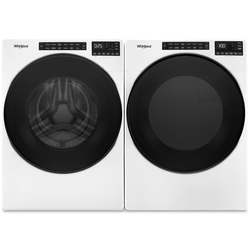 Whirlpool 27 in. 5.0 cu. ft. Stackable Front Load Washer with Sanitize, Steam & Quick Wash Cycles - White, White, hires