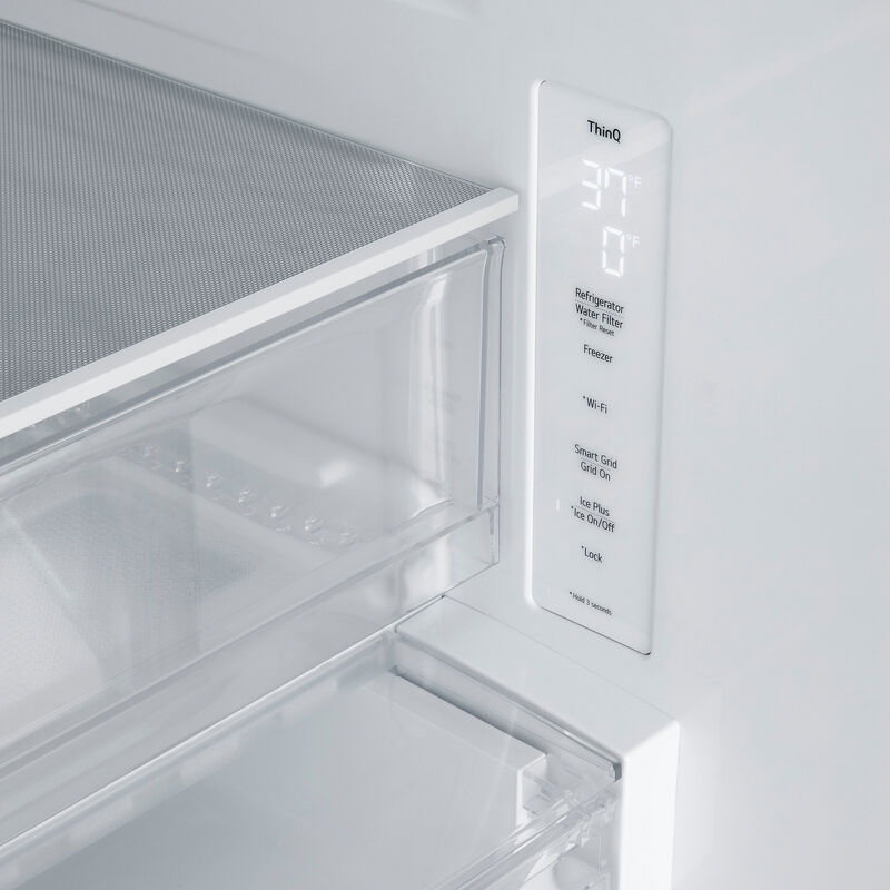 LG 33 in. 20.8 cu. ft. Smart Counter Depth French Door Refrigerator with Ice Maker - PrintProof Stainless Steel, , hires