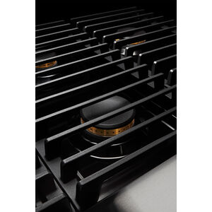 JennAir Noir Series 36 in. 5.1 cu. ft. Smart True European Convection Gas Range with 4 Sealed Burners & Grill - Stainless Steel, , hires