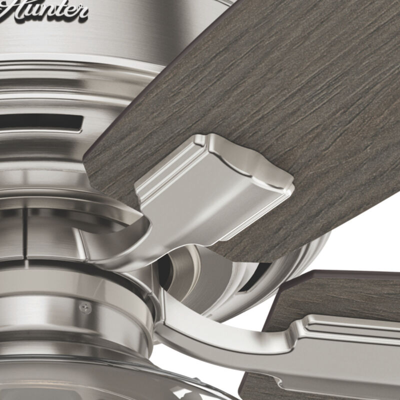 Hunter Bennett 52 in. Ceiling Fan with LED Light Kit and Remote - Brushed Nickel, , hires