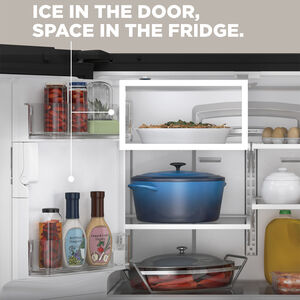 GE 36 in. 25.6 cu. ft. French Door Refrigerator with External Ice & Water Dispenser - Black, Black, hires