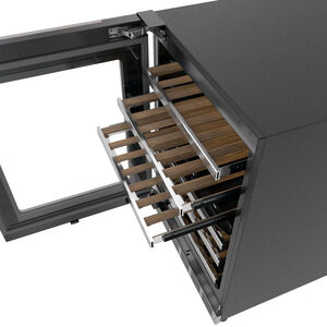 Thermador Freedom Collection 24 in. Undercounter Wine Cooler with Wood Racks, Dual Temperature Zones & 41 Bottle Capacity - Custom Panel Ready, , hires