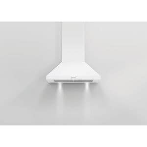 Fisher & Paykel Series 7 30 in. Convertible Chimney Style Range Hood with 600 CFM, 3 Fan Speeds & 2 LED Lights - White, , hires