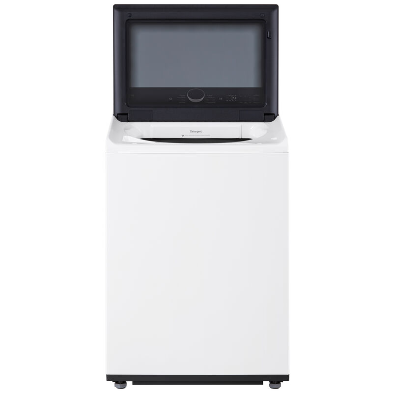 LG 27 in. 5.3 cu. ft. Smart Top Load Washer with Agitator, TurboWash3D Technology & AI Sensing - Alpine White, Alpine White, hires