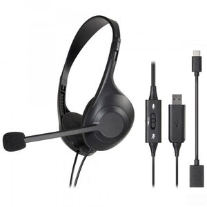 Audio Technica Dual-Ear USB Wired Computer Headset - Black, , hires