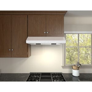 Zephyr Cyclone Series 30 in. Ducted Standard Style Range Hood with 600 CFM, 3 Fan Speeds & 2 LED Lights - White, White, hires