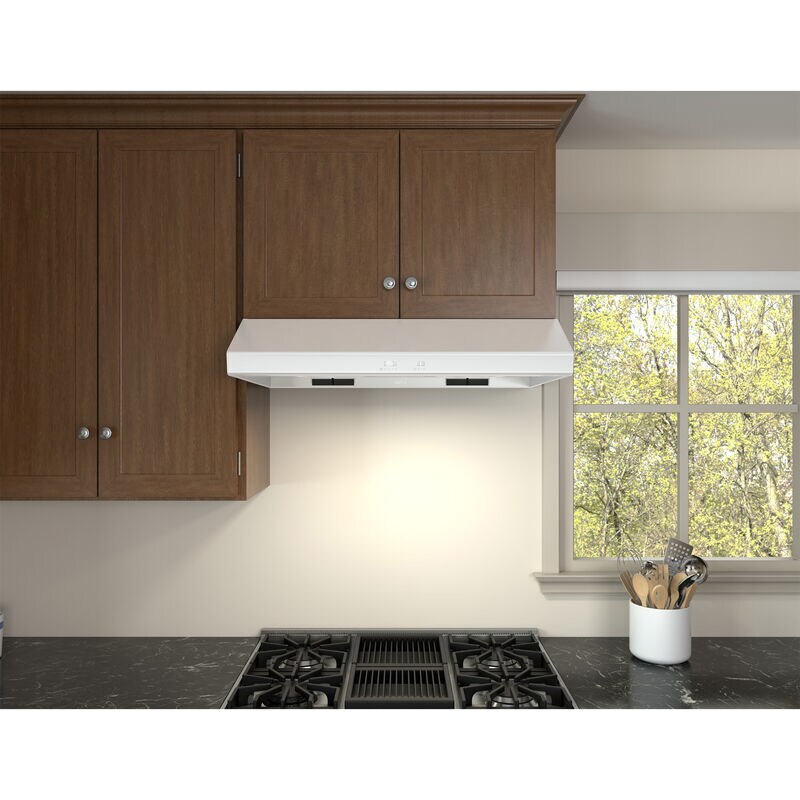 Zephyr Cyclone Series 30 in. Ducted Standard Style Range Hood with 600 CFM, 3 Fan Speeds & 2 LED Lights - White, White, hires