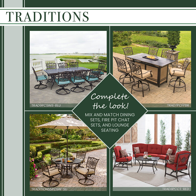 Hanover traditions 7 deals piece patio set