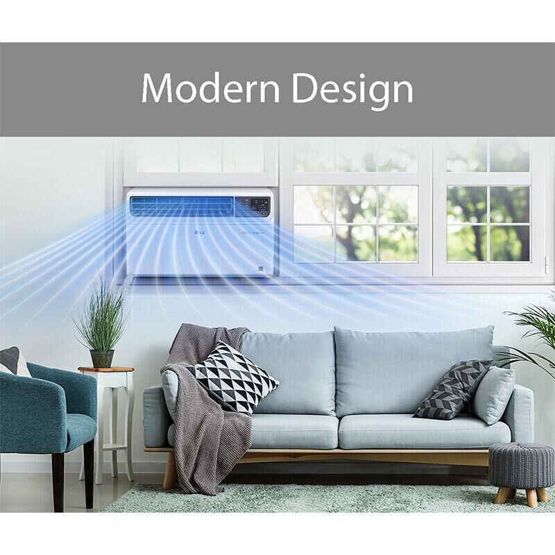 LG 8,500 BTU 115V Smart Energy Star Window/Wall Air Conditioner with Inverter, 3 Fan Speeds, Sleep Mode & Remote Control - White, , hires