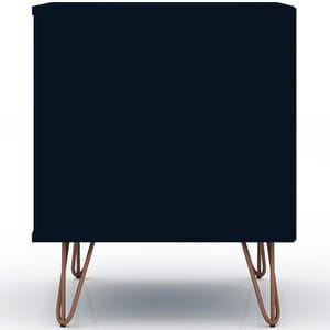 Manhattan Comfort Rockefeller Mid-Century Modern 1-Drawer Nightstand Tatiana Midnight Blue, Midnight Blue, hires