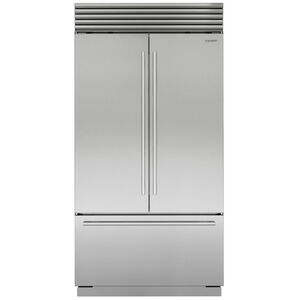 Sub-Zero Classic Series 42 in. Built-In 24.7 cu. ft. Smart French Door Refrigerator with Tubular Handles - Stainless Steel, , hires