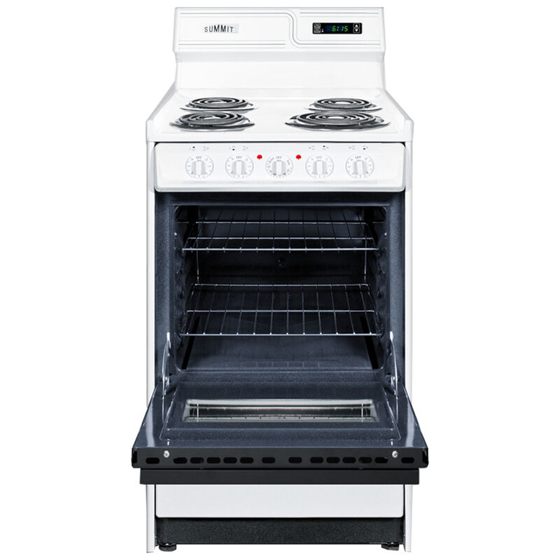 Summit 20 in. 2.4 cu. ft. Electric Range with Coil Burners - White, , hires