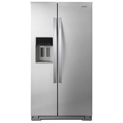Whirlpool 36 in. 20.6 cu. ft. Counter Depth Side-by-Side Refrigerator with External Ice & Water Dispenser- Stainless Steel | WRS571CIHZ