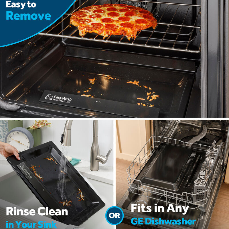 GE 30 in. 5.3 cu. ft. Smart Air Fry Standard Convection Gas Range with 5 Sealed Burners & Griddle - Stainless Steel, Stainless Steel, hires